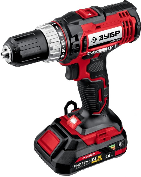 Дрель-шуруповерт Зубр ДШЛ-185-22 аккум. патрон:быстрозажимной
