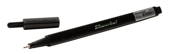 Ручка капилляр. Silwerhof черн. черн. игловидный пиш. наконечник линия 0.4мм треугол.
