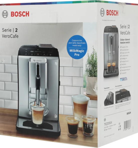 Кофемашина Bosch TIE20504 1300Вт серебристый/черный