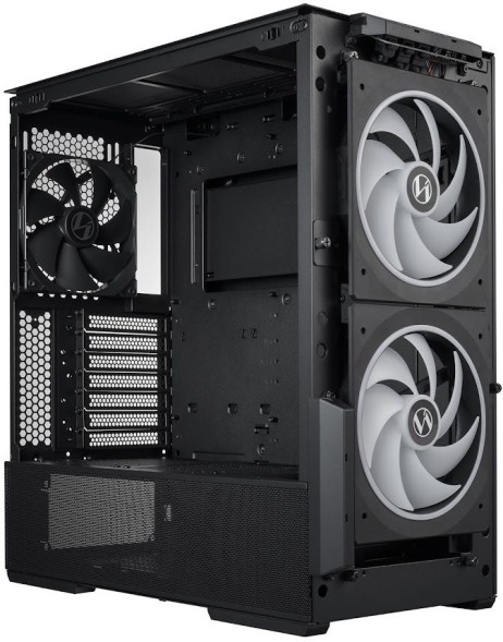 Корпус Lian-Li Lancool 216RX черный без БП ATX 2x120mm 2x140mm 2xUSB3.0 audio bott PSU