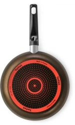 Сковорода Tefal Easy Plus 04237928 круглая 28см ручка несъемная (с крышкой) черный (9100054102)