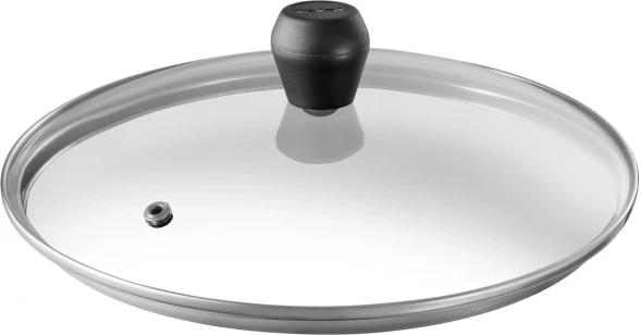 Сковорода Tefal Easy Plus 04237928 круглая 28см ручка несъемная (с крышкой) черный (9100054102)