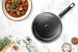 Сковорода Tefal Easy Plus 04237928 круглая 28см ручка несъемная (с крышкой) черный (9100054102)