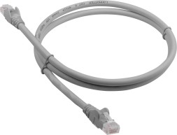Патч-корд Lanmaster LAN-PC45/U6-1.0-GY UTP RJ-45 вил.-вилка RJ-45 кат.6 1м серый LSZH
