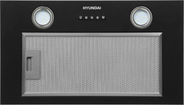 Вытяжка встраиваемая Hyundai HBB 6030 BK черный управление: кнопочное (1 мотор)