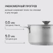 Кастрюля Rondell Modern RDS-1748 4.8л. d=24см (с крышкой) стальной