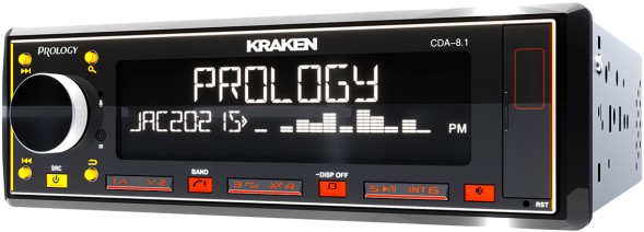 Автомагнитола Prology CDA-8.1 KRAKEN 1DIN 8x65Вт RDS (PRCDA8.1KRAKEN)