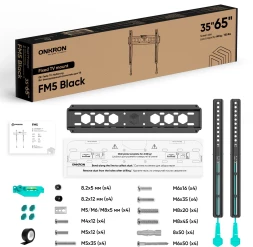Кронштейн для телевизора Onkron FM5 черный 35"-65" макс.57кг настенный фиксированный