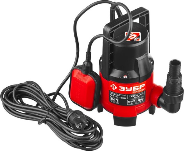 Насос дренажный Зубр НПГ-М1-550 550Вт 9600л/час