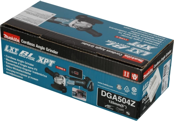 Углошлифовальная машина Makita DGA504Z 8500об/мин рез.шпин.:M14 d=125мм