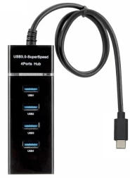 Разветвитель USB-C Digma DHUB-4USB-C-3.0 4порт. черный