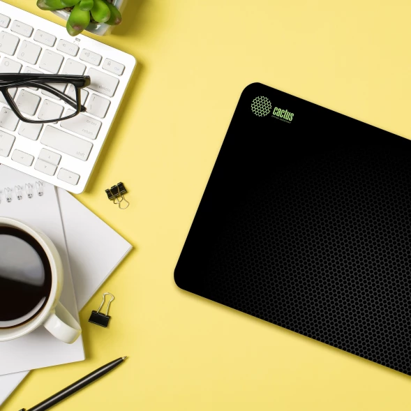Коврик для мыши Cactus Black Mesh черный 250x200x3мм (CS-MPC-D02S)
