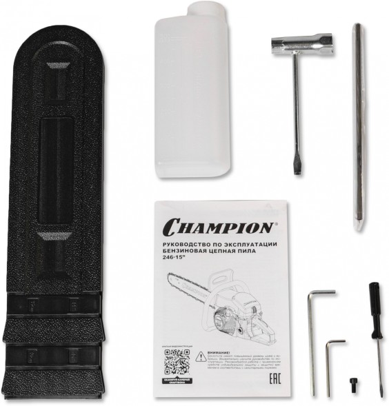 Бензопила Champion 246-15 1900Вт 2.6л.с. дл.шины:16&amp;quot; (38cm)