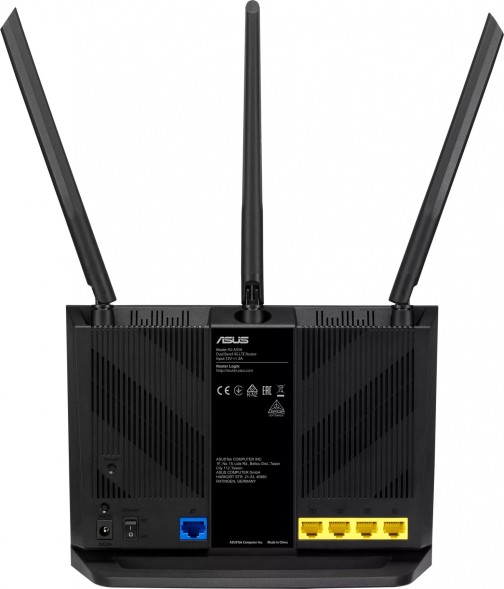 Роутер беспроводной Asus 4G-AX56 AX1800 10/100/1000BASE-TX/4G cat.6 черный