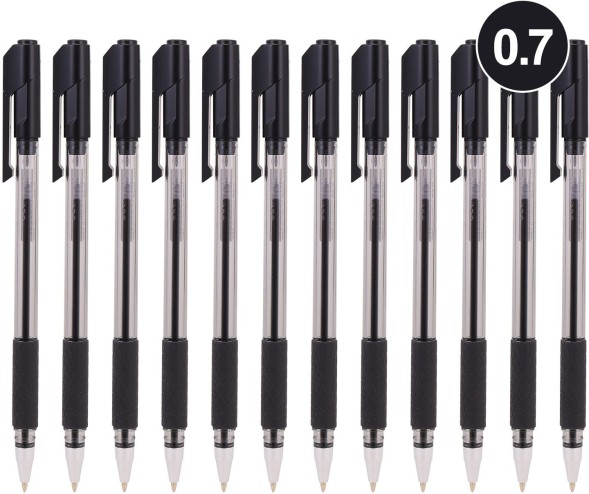 Ручка шариков. Deli Arrow EQ01620 прозрачный/черный d=0.7мм черн. черн. резин. манжета