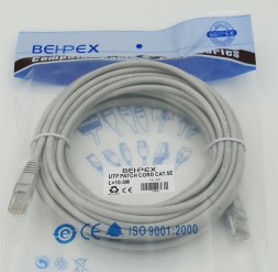 Патч-корд cat5E molded 10м серый RJ-45 (m)-RJ-45 (m)