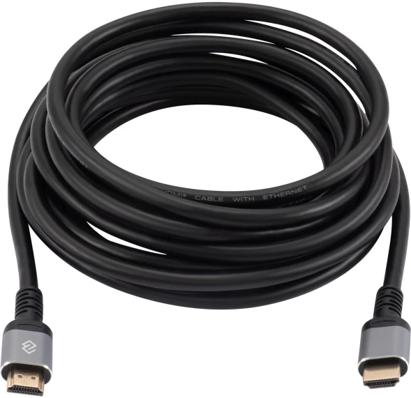 Кабель аудио-видео Digma D-HDMI-V2.0-5M HDMI (m)/HDMI (m) 5м. позолоч.конт. черный
