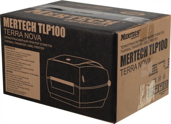 Термопринтер Mertech MPRINT TLP100 TERRA NOVA (для печ.накл.) стационарный черный
