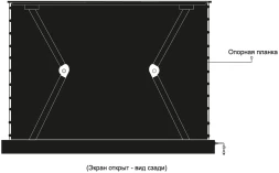Экран Cactus 148x263см FloorRising CS-PSFRCLR-263X148 16:9 напольный рулонный черный (моторизованный привод)