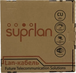 Кабель сетевой информационный Suprlan Standard 01-0320-1 кат.5E UTP 4 пары 24AWG LSZH внутренний 305м серый