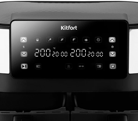 Аэрогриль Kitfort КТ-2259 7.6л 2850Вт черный/серебристый