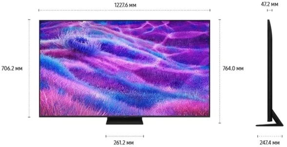 Телевизор QLED Samsung 55&amp;quot; QE55QN80FAUXRU Series 9 черный титан/черный 4K Ultra HD 120Hz DVB-T2 DVB-C DVB-S2 USB WiFi Smart TV