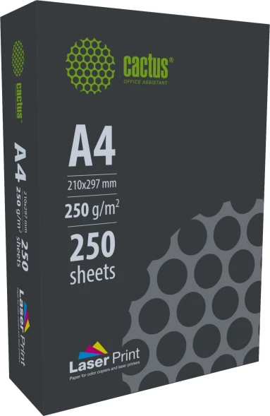 Бумага Cactus CS-LPA4250250 A4/250г/м2/250л./белый CIE170% для лазерной печати