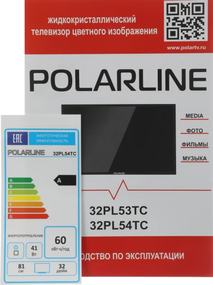 Телевизор LED PolarLine 32&amp;quot; 32PL54TC черный FULL HD 60Hz DVB-T DVB-T2 DVB-C USB (RUS)