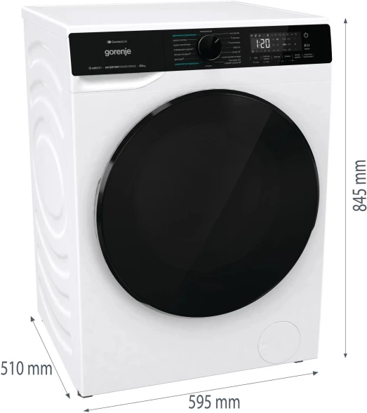 Стиральная машина Gorenje WD2PA854ADW/C класс: A++ загр.фронтальная макс.:8кг (с сушкой) белый инвертер