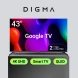 Телевизор QLED Digma 43&amp;quot; DM-LED43UQB31 Google TV Frameless Metal черный/черный 4K Ultra HD 60Hz MEMC DVB-T DVB-T2 DVB-C DVB-S DVB-S2 USB WiFi Smart TV