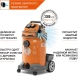 Строительный пылесос Daewoo DAVC 2500SD 1400Вт (уборка: сухая/влажная/выдув/сбор воды) оранжевый