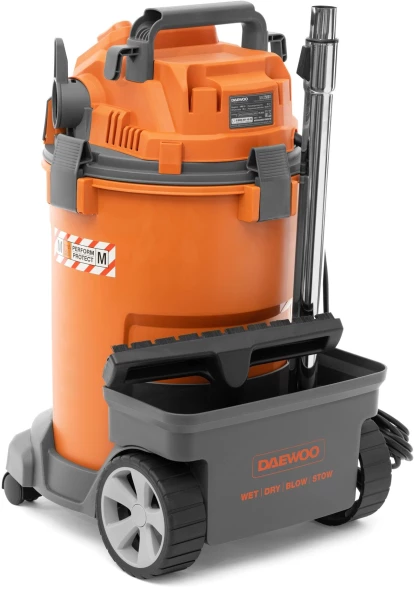 Строительный пылесос Daewoo DAVC 2500SD 1400Вт (уборка: сухая/влажная/выдув/сбор воды) оранжевый