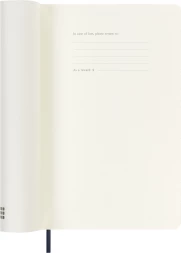 Еженедельник Moleskine ACADEMIC SOFT WKNT Large 130х210мм датир.18мес 208стр. мягкая обложка синий