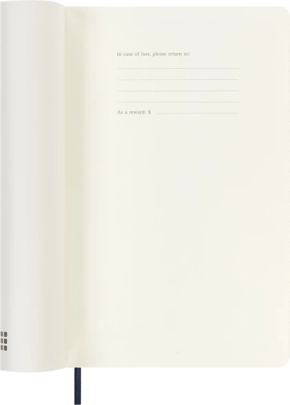 Еженедельник Moleskine ACADEMIC SOFT WKNT Large 130х210мм датир.18мес 208стр. мягкая обложка синий