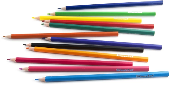 Карандаши цв. Silwerhof Eco 2.6мм шестигран. пластик ассорти 12цв. коробка/европод.