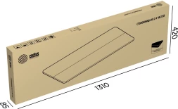 Столешница Cactus CS-TD2-CARB 120x60x1.8см карбон