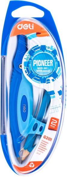 Циркуль Deli EG20102 металл удлинитель в компл.:карандаш