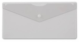 Конверт на кнопке Бюрократ -PK805ACLEAR пластик 0.18мм прозрачный TRAVEL формат