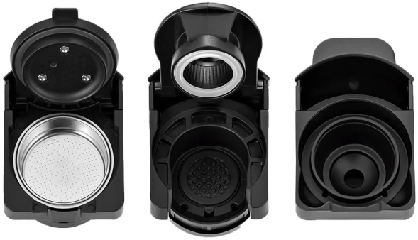 Кофемашина Kitfort КТ-7105-1 1450Вт черный/фиолетовый