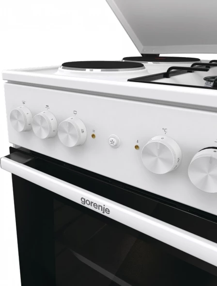 Плита Комбинированная Gorenje GK5A12WG белый (металлическая крышка) реш.сталь