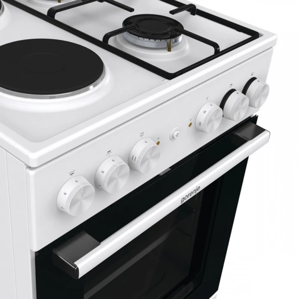 Плита Комбинированная Gorenje GK5A12WG белый (металлическая крышка) реш.сталь