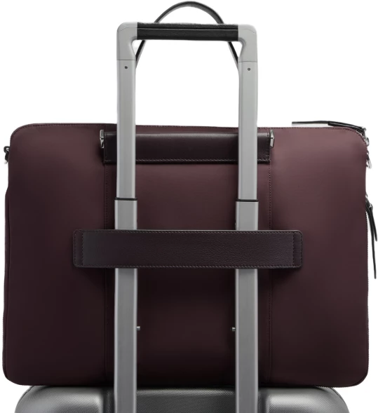 Деловая сумка женская Piquadro Lyra CA4021W92T/BO2 с отделением для ноутбука 15.6&amp;quot; бордовая нейлон/натур.кожа