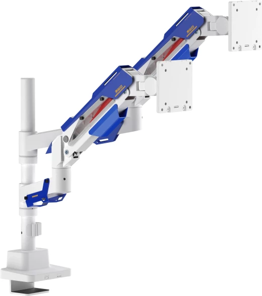 Кронштейн для мониторов Ultramounts UM744WB белый/синий 24&amp;quot;-57&amp;quot; макс.27кг крепление к столешнице поворот и наклон