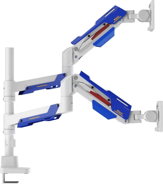 Кронштейн для мониторов Ultramounts UM744WB белый/синий 24&amp;quot;-57&amp;quot; макс.27кг крепление к столешнице поворот и наклон