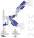 Кронштейн для мониторов Ultramounts UM744WB белый/синий 24&amp;quot;-57&amp;quot; макс.27кг крепление к столешнице поворот и наклон