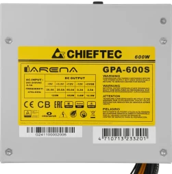 Блок питания Chieftec ATX 600W iArena GPA-600S 24pin APFC 120mm fan 4xSATA