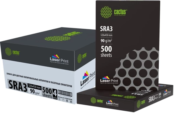 Бумага Cactus CS-LPSRA390500 SRA3/90г/м2/белый/500л. CIE170% для лазерной печати