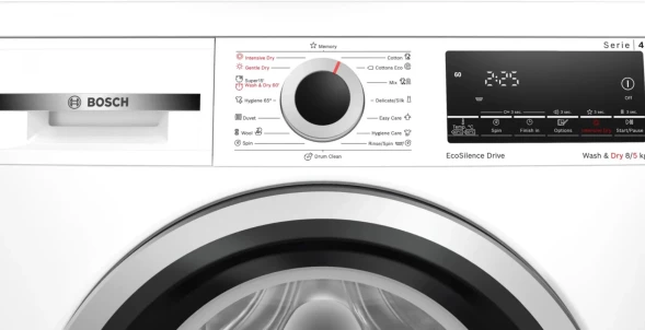 Стиральная машина Bosch WDS28460ME пан.англ. класс: A загр.фронтальная макс.:8кг (с сушкой) белый инвертер