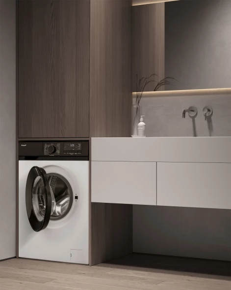 Стиральная машина Weissgauff WM 45127 DC Inverter Steam класс: A+++ загр.фронтальная макс.:7кг белый инвертер