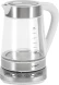 Чайник электрический Vitek VT-WK1031 1.7л. 2200Вт белый/серебристый корпус: стекло/металл/пластик